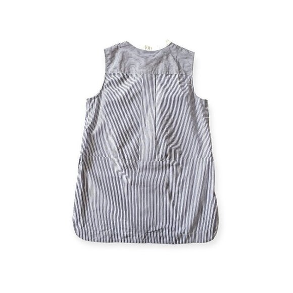 Vince Sleeveless Stripe Poplin Top, Size 6, Blue/white stripes, New with Tag - Picture 6 of 14